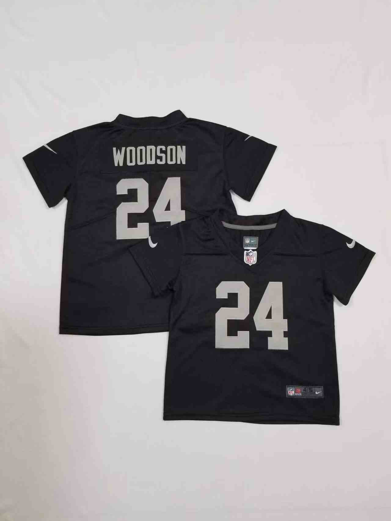 Toddler Las Vegas Raiders 24 Charles Woodson Black  Limited Jersey