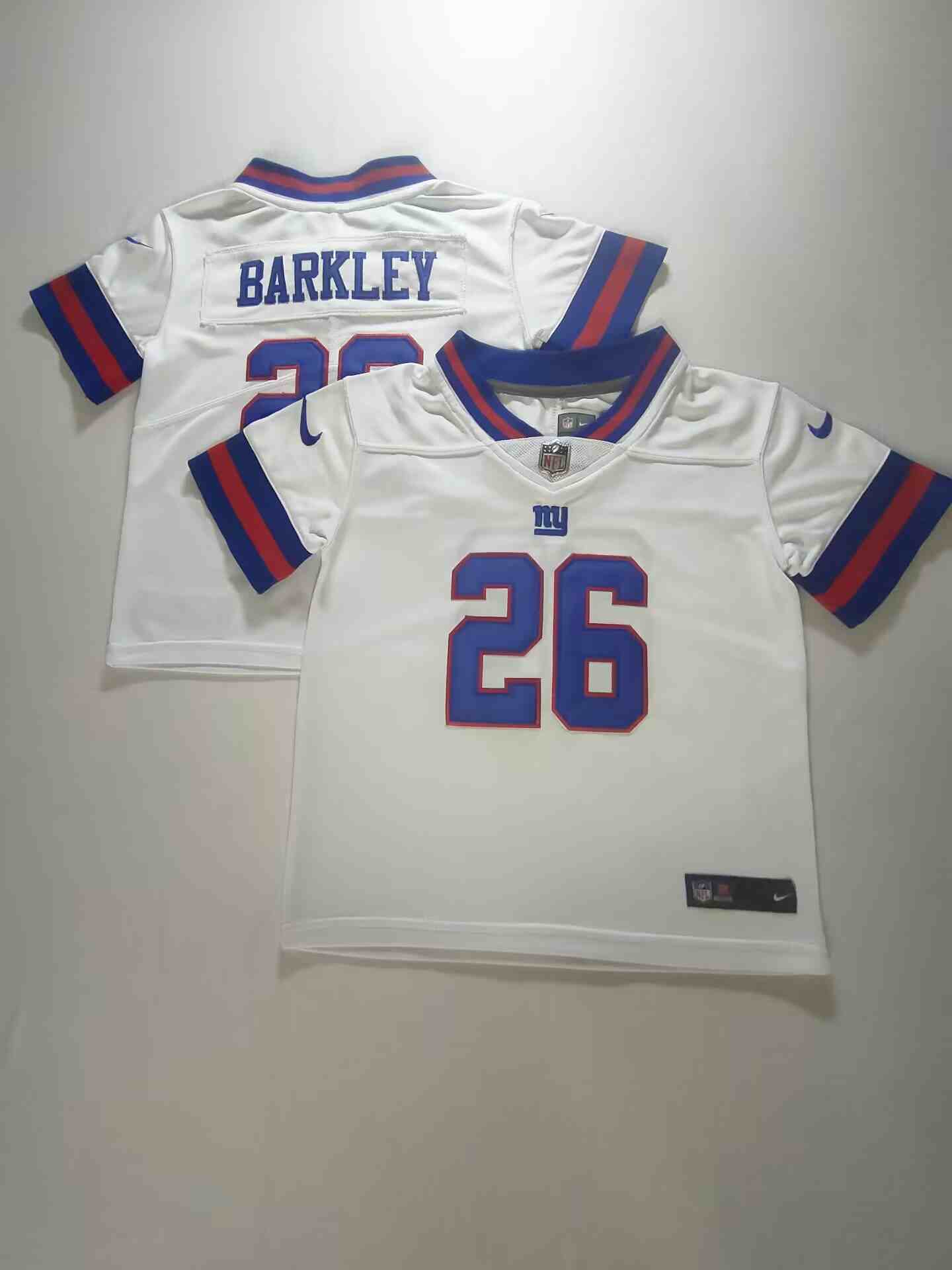 Toddler New York Giants 26 Saquon Barkley white Limited Jerseys
