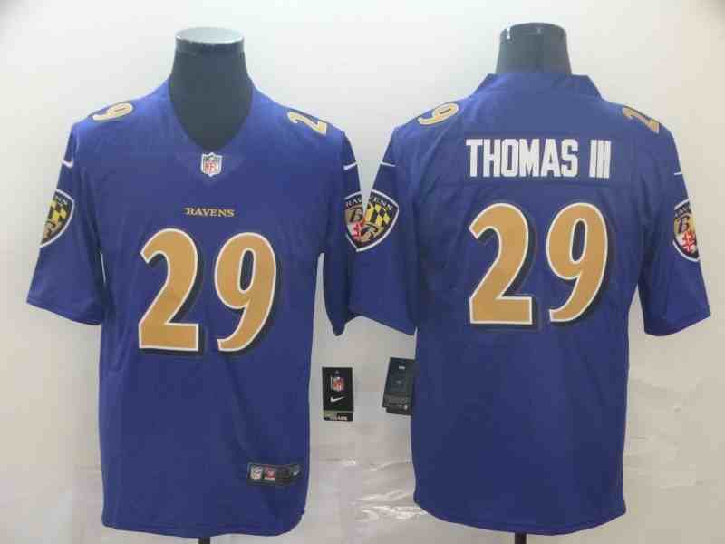 Men's Baltimore Ravens #29 Earl Thomas III Purple Vapor Untouchable NFL Jersey