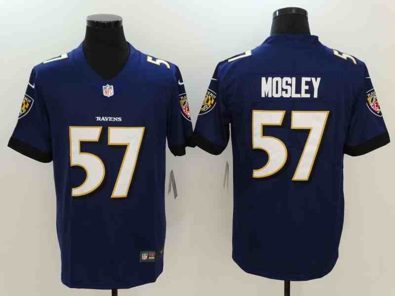 Men's Baltimore Ravens #57 C.J. Mosley Purple Vapor Untouchable Limited Jersey