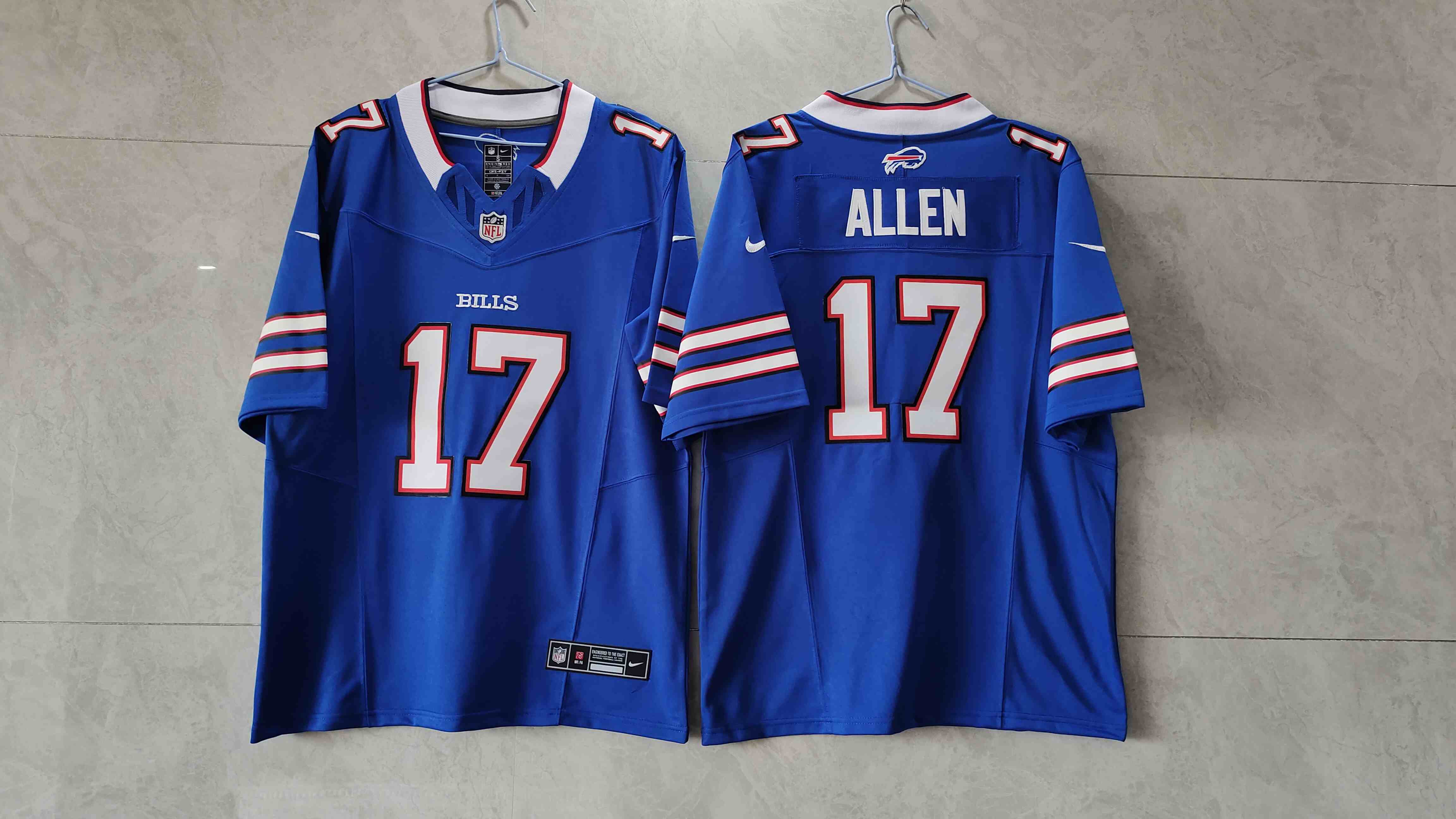 Men's Buffalo Bills #17 Josh Allen Blue 2023 F.U.S.E. Vapor Untouchable Limited Stitched Jersey