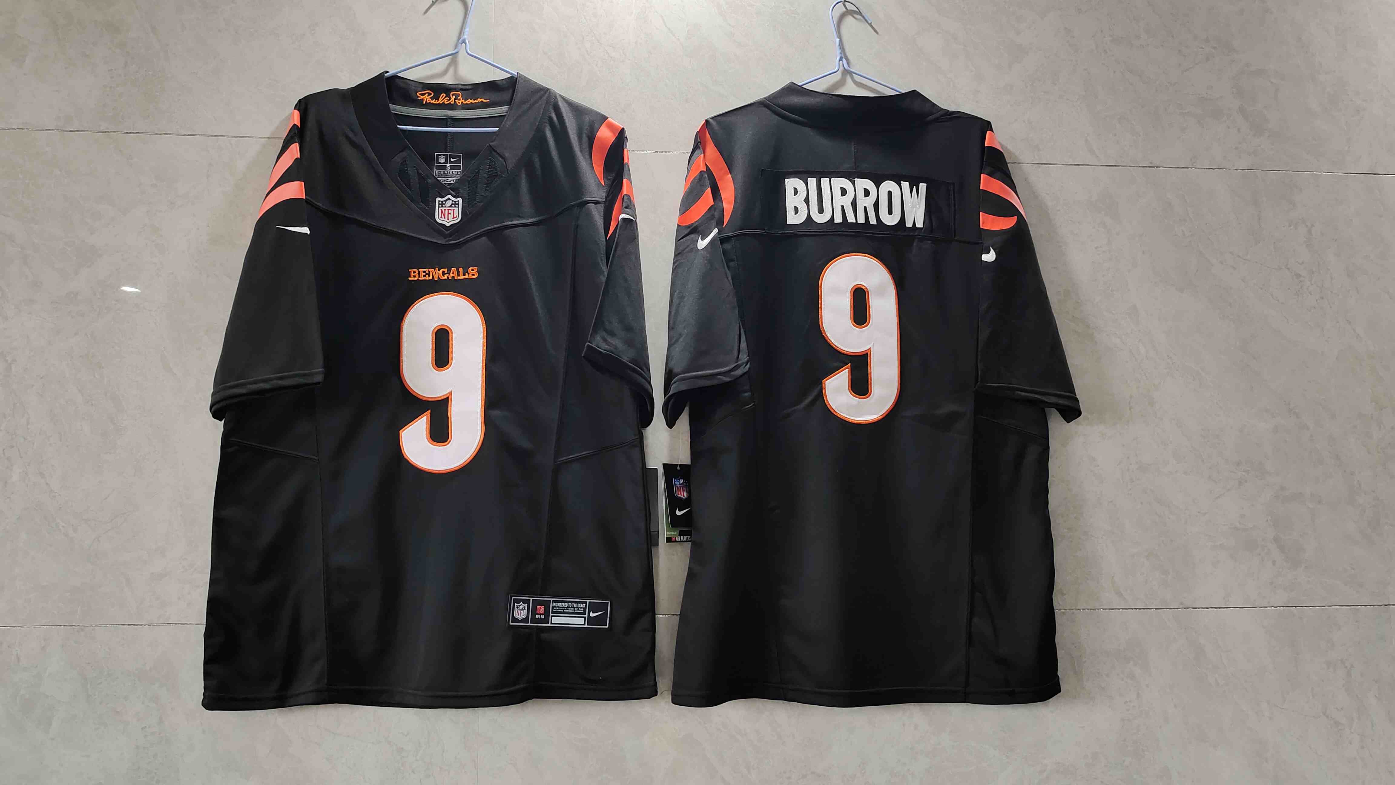 Men's Cincinnati Bengals #9 Joe Burrow Black 2023 F.U.S.E. Vapor Untouchable Limited Stitched Jersey