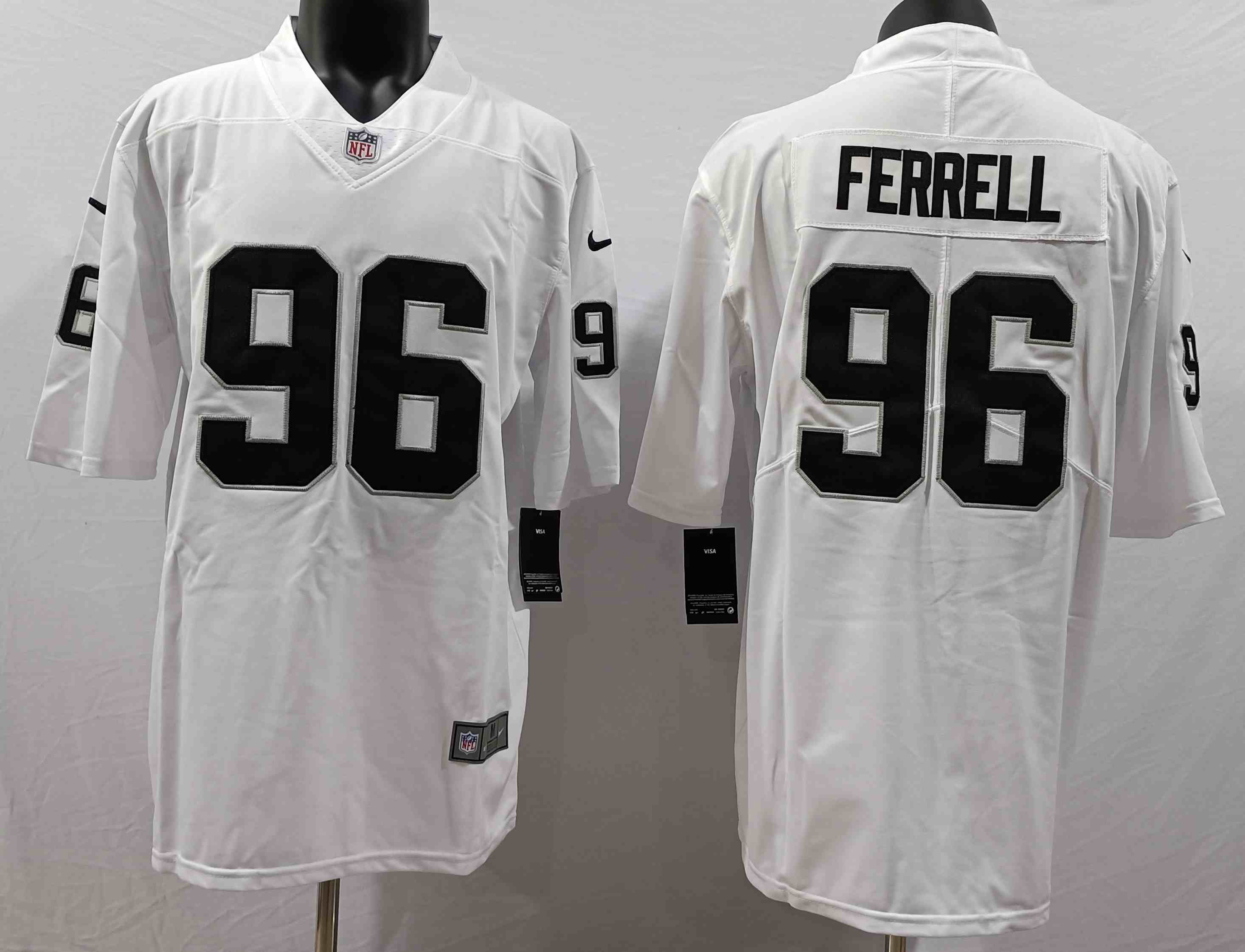 Men's Oakland Raiders #96 Clelin Ferrell White Vapor Untouchable Limited Stitched NFL Jersey