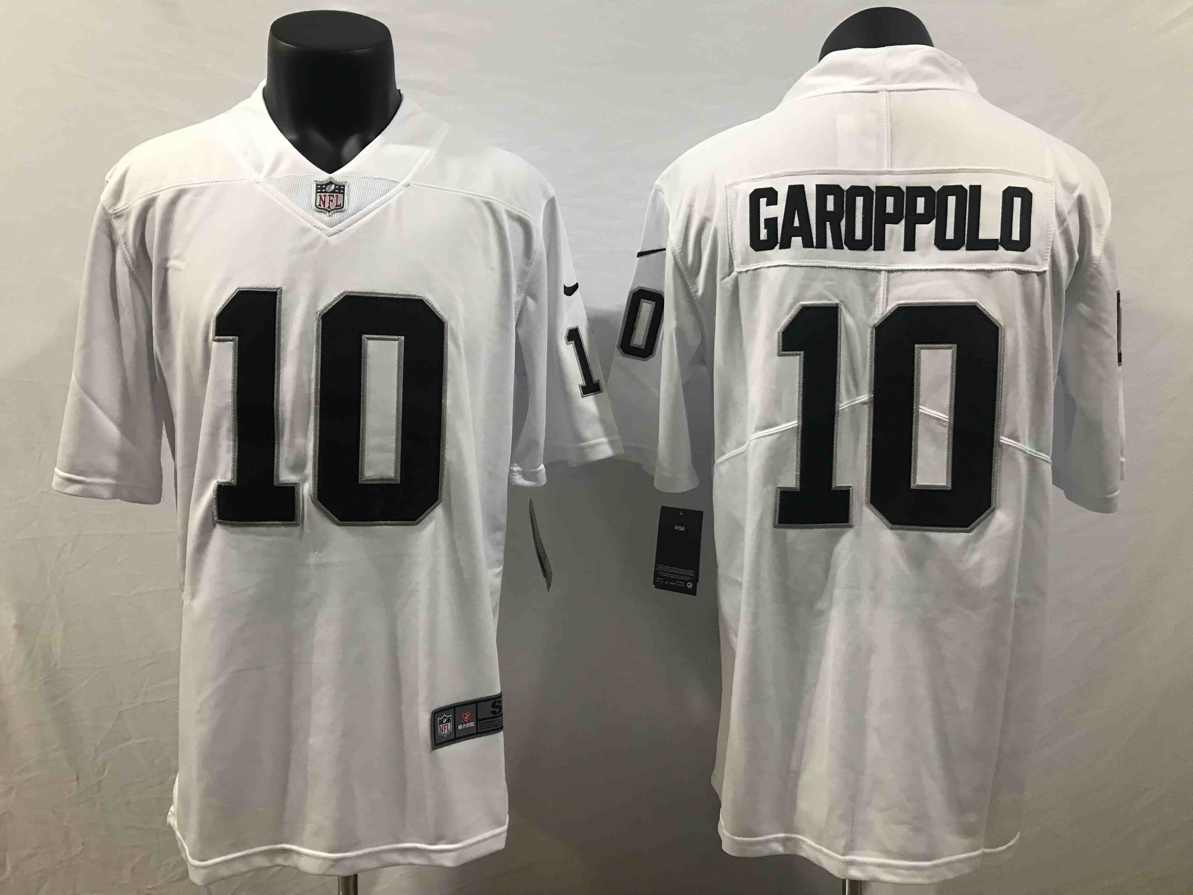 Men's Las Vegas Raiders #10 Jimmy Garoppolo White Vapor Untouchable Stitched Football Jersey