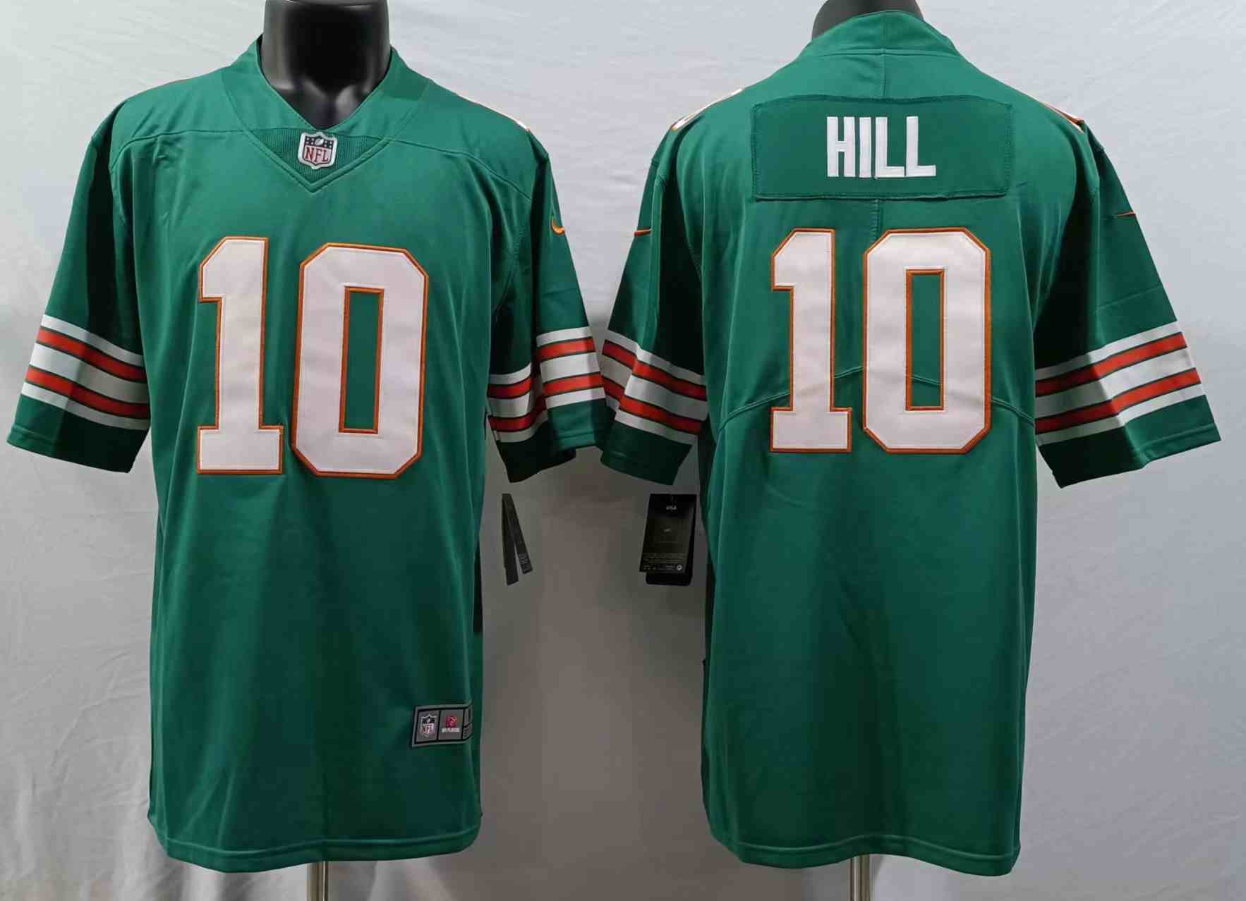 Men's Miami Dolphins #10 Tyreek Hill Alternate Aqua Vapor Limited Jersey