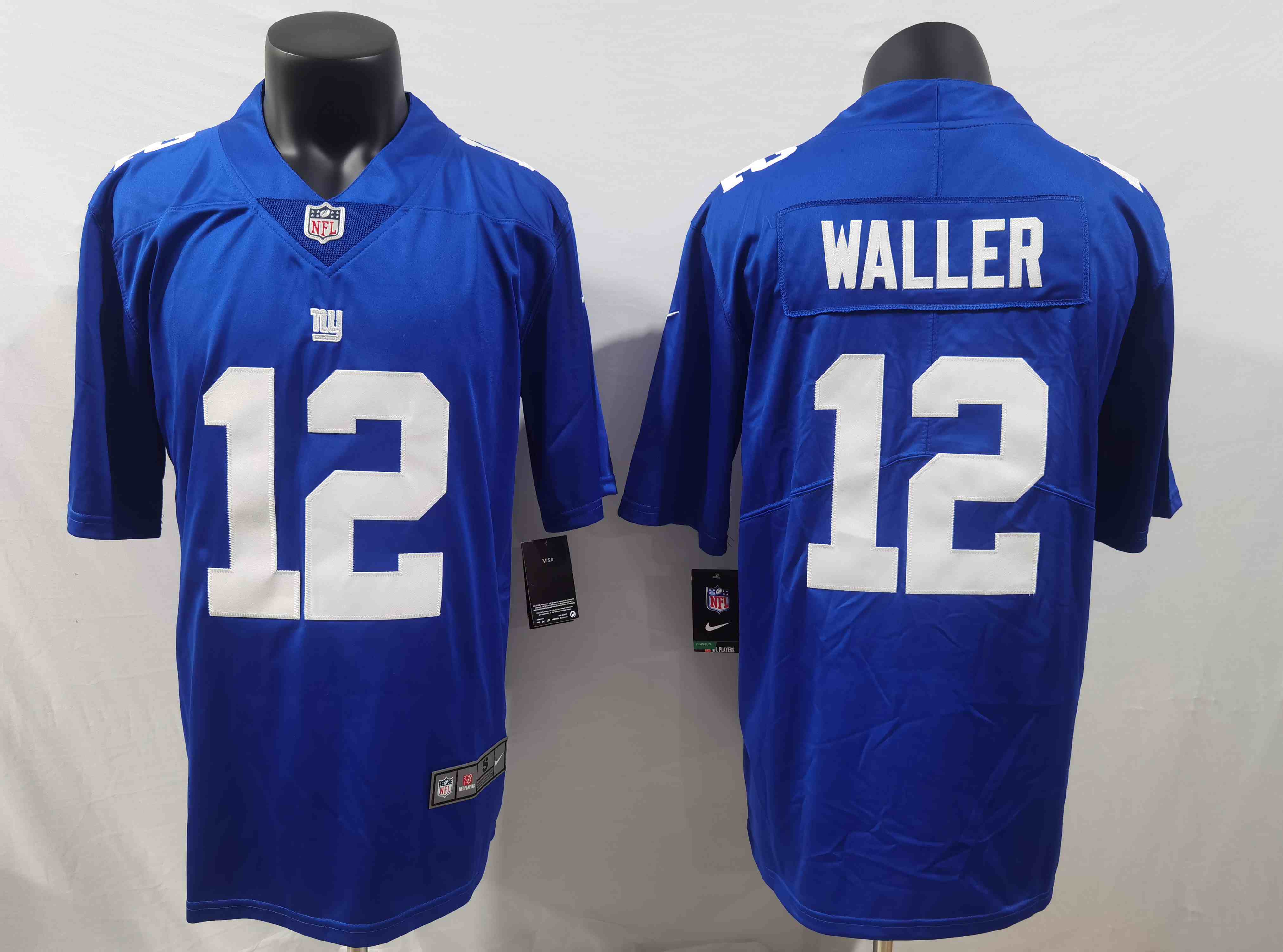 Men's New York Giants #12 Darren Waller Blue Vapor Untouchable Limited Stitched Jersey
