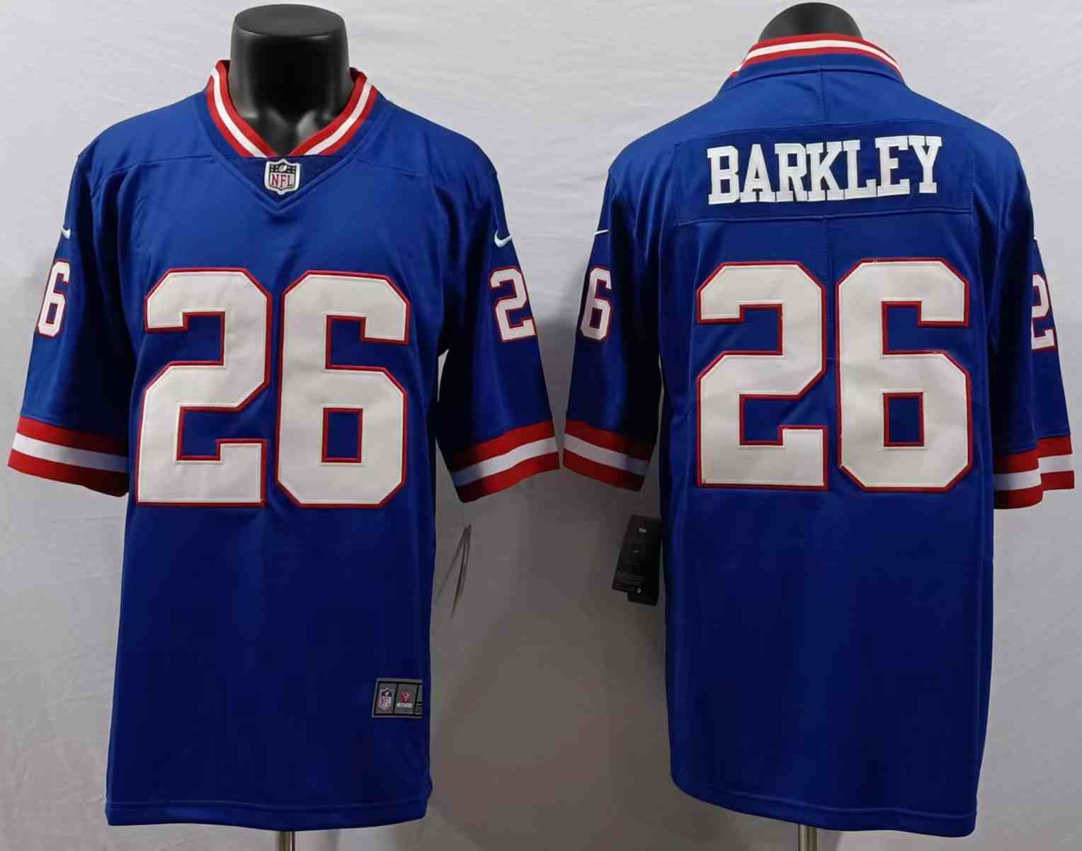 Men's New York Giants #26 Saquon Barkley Royal Vapor Untouchable Limited Stitched Jersey