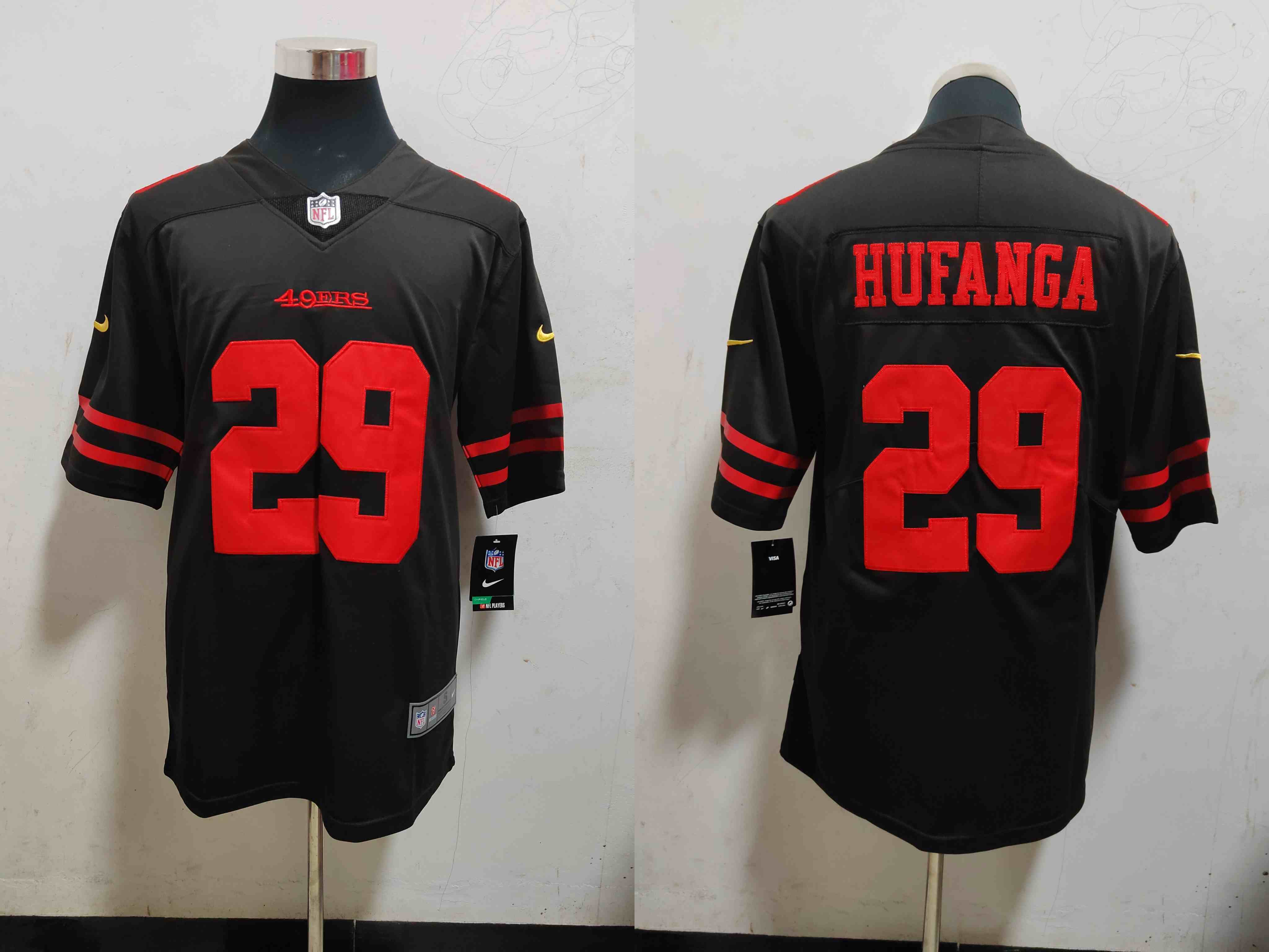 Men's San Francisco 49ers #29 Talanoa Hufanga Black Vapor Untouchable Stitched Football Jersey