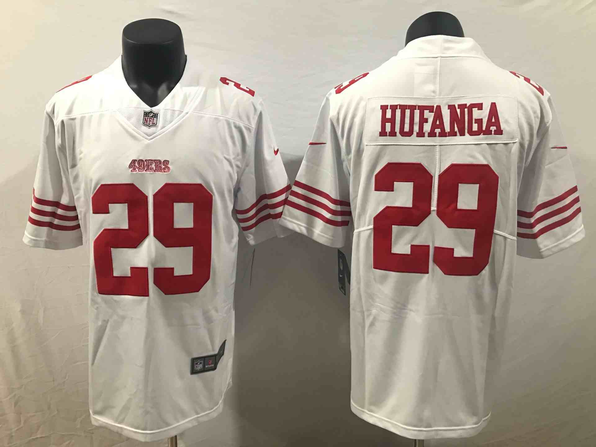 Men's San Francisco 49ers #29 Talanoa Hufanga White Vapor Untouchable Stitched Football Jersey