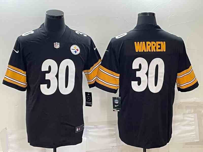 Men's Pittsburgh Steelers #30 Jaylen Warren Black Vapor Untouchable Limited Stitched Jersey