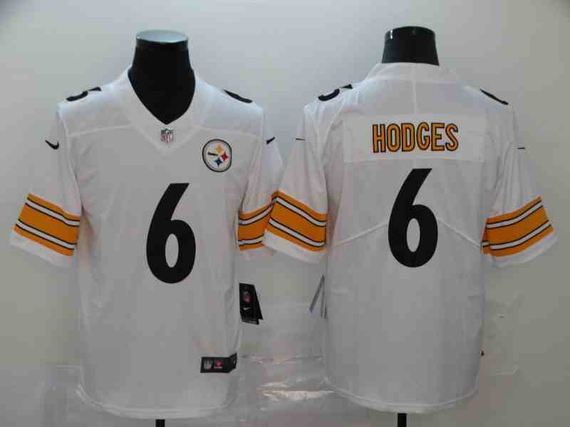 Men's Pittsburgh Steelers  6 Devlin Hodges white Vapor Untouchable Limited Jersey