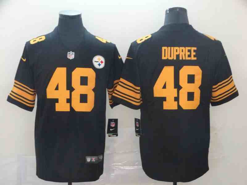 Men's Pittsburgh Steelers #48 Bud Dupree Black Men's Stitched NFL Limited Rush Jersey