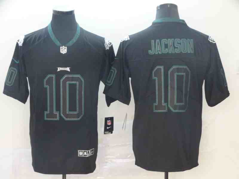 Men's Philadelphia Eagles #10 DeSean Jackson Lights Out Black Color Rush Limited Stitched NFL Jersey
