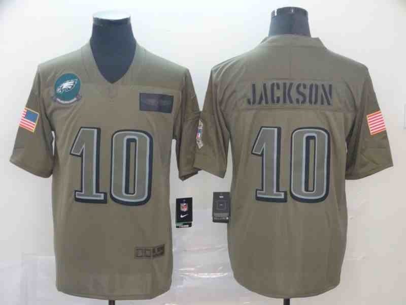 Men's Philadelphia Eagles #10 DeSean Jackson 2019 Camo Salute To Service Limited Stitched NFL Jersey