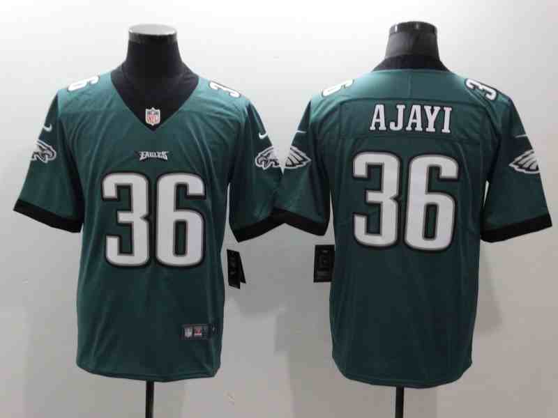 Men's Philadelphia Eagles 36 Jay Ajayi Green Color Rush Limited Jersey