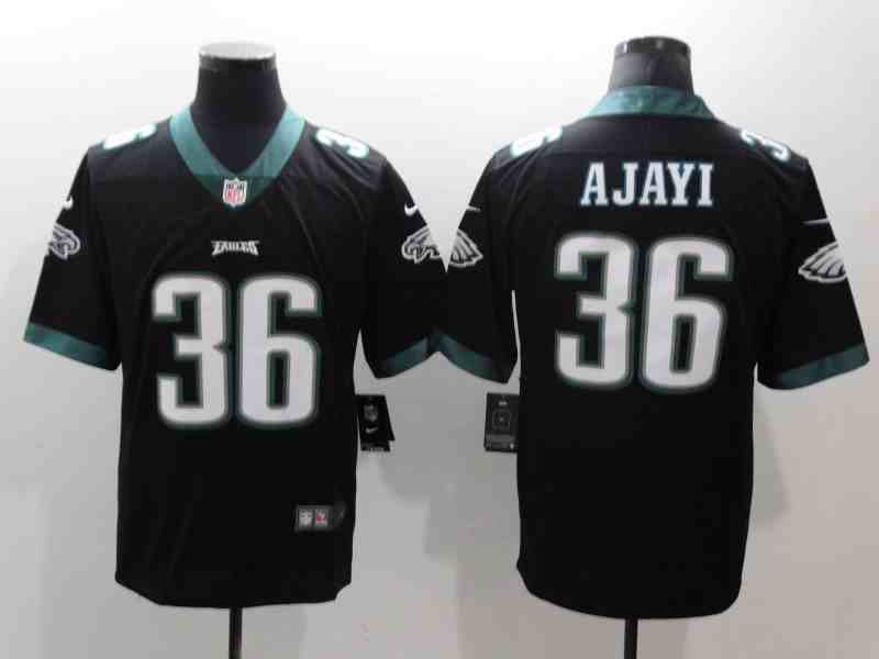 Men's Philadelphia Eagles 36 Jay Ajayi Black Color Rush Limited Jersey