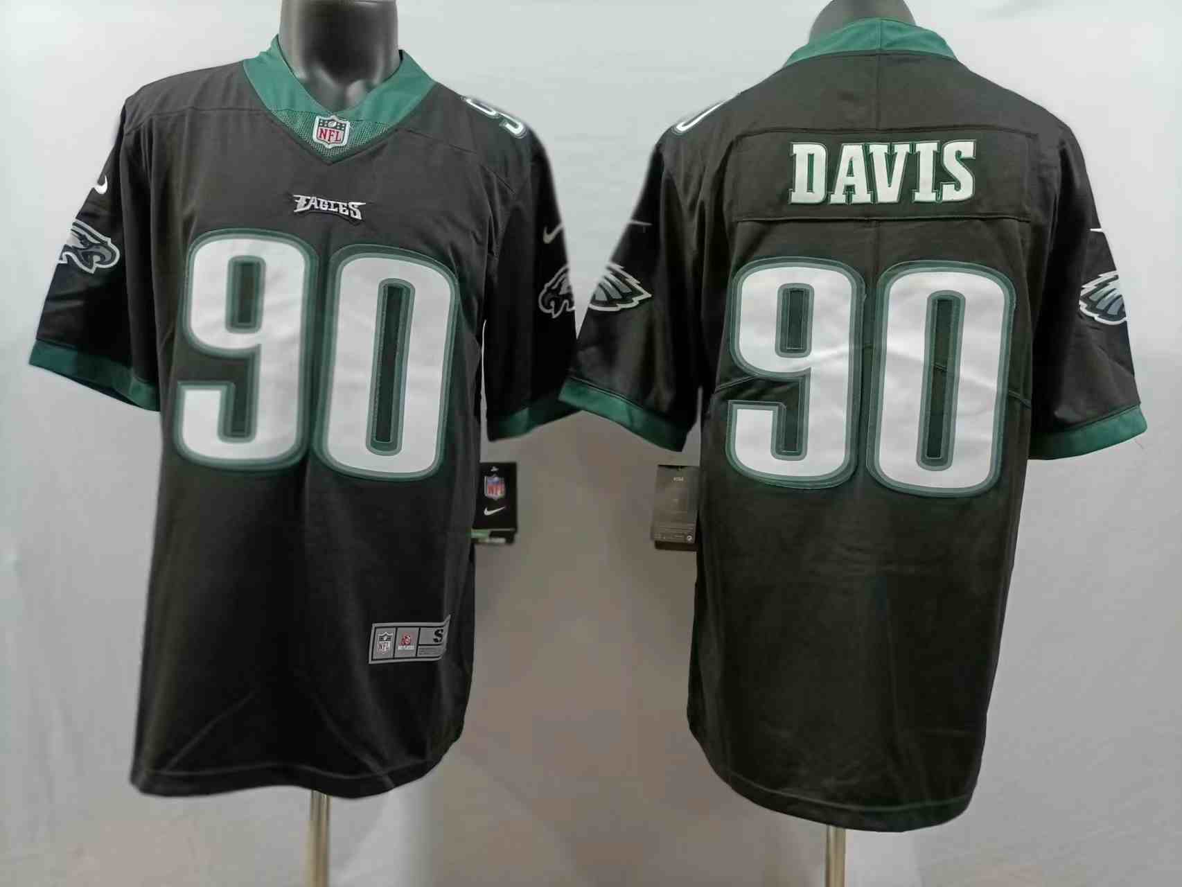 Men's Philadelphia Eagles #90 Jordan Davis Black Vapor Untouchable Limited Stitched Jersey