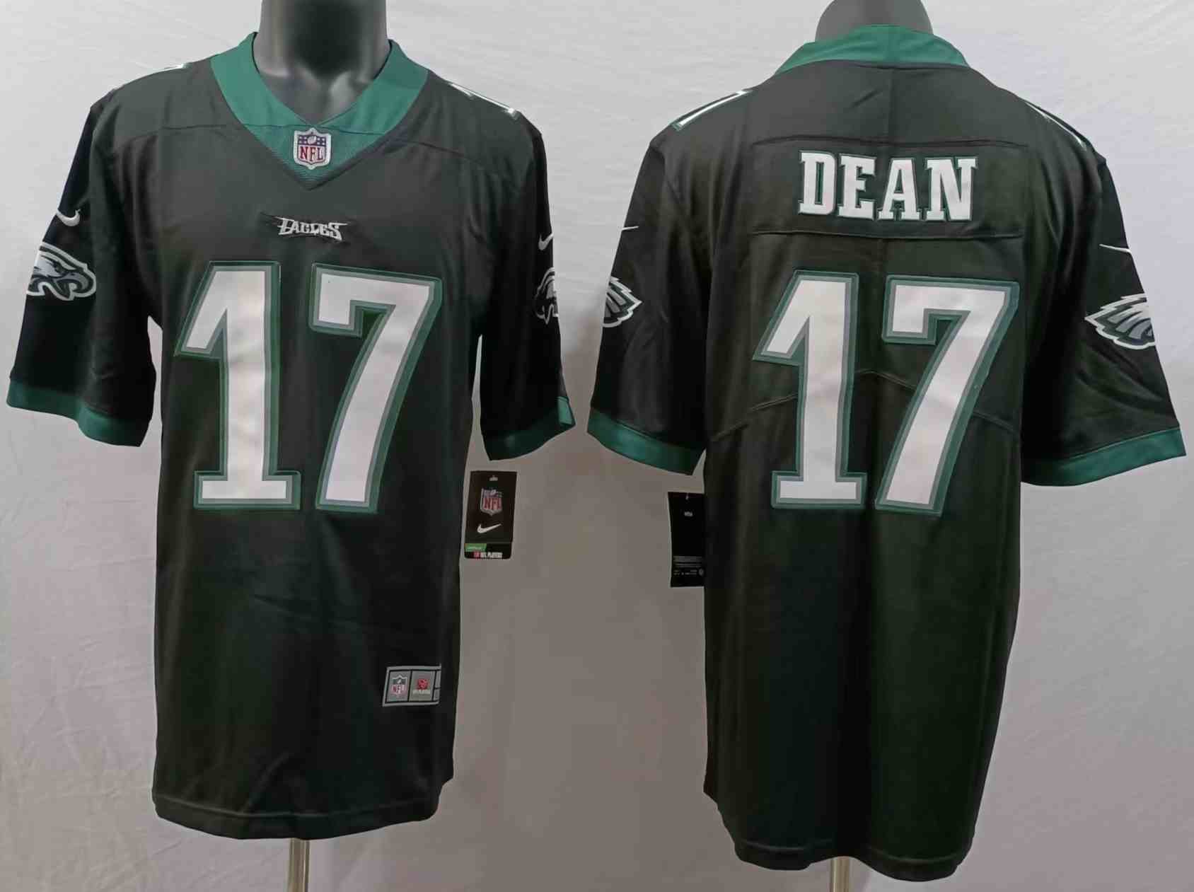 Men's Philadelphia Eagles #17 Nakobe Dean Black Vapor Untouchable Limited Stitched Jersey
