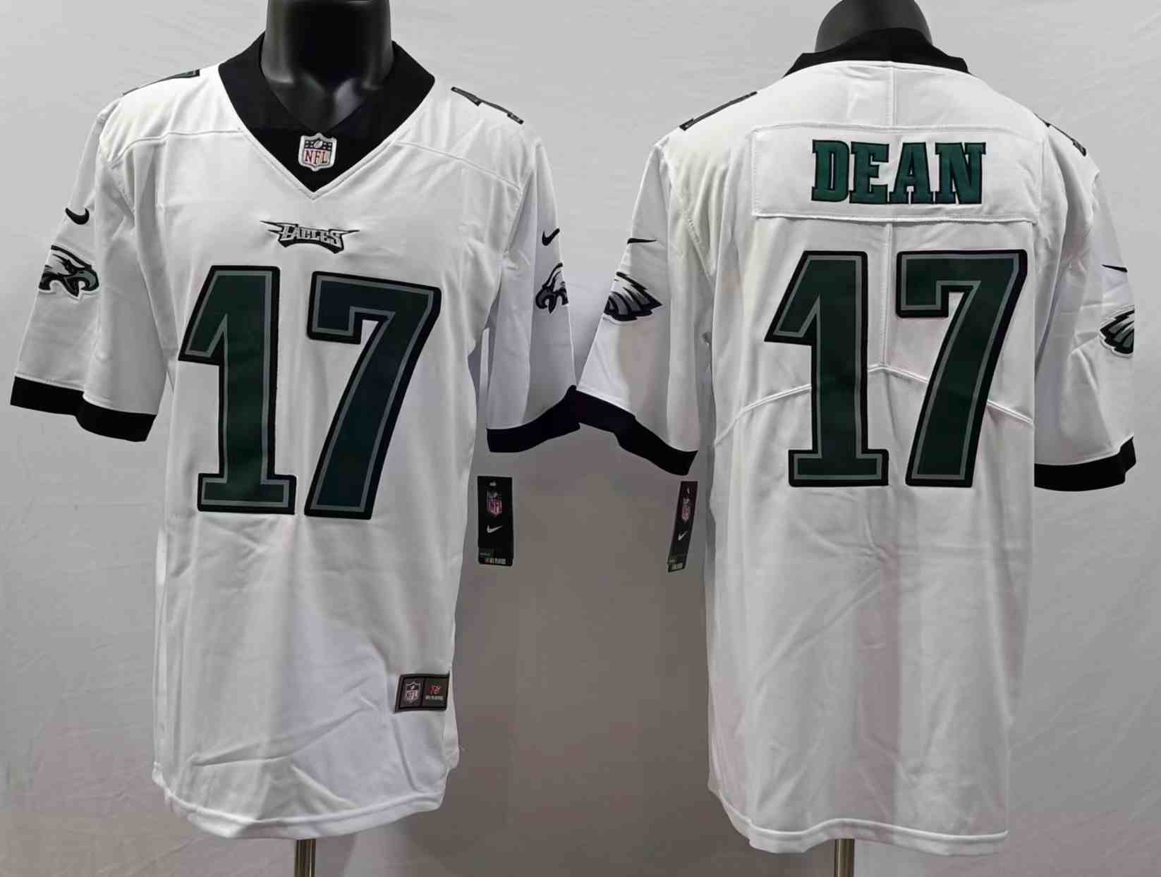 Men's Philadelphia Eagles #17 Nakobe Dean White Vapor Untouchable Limited Stitched Jersey