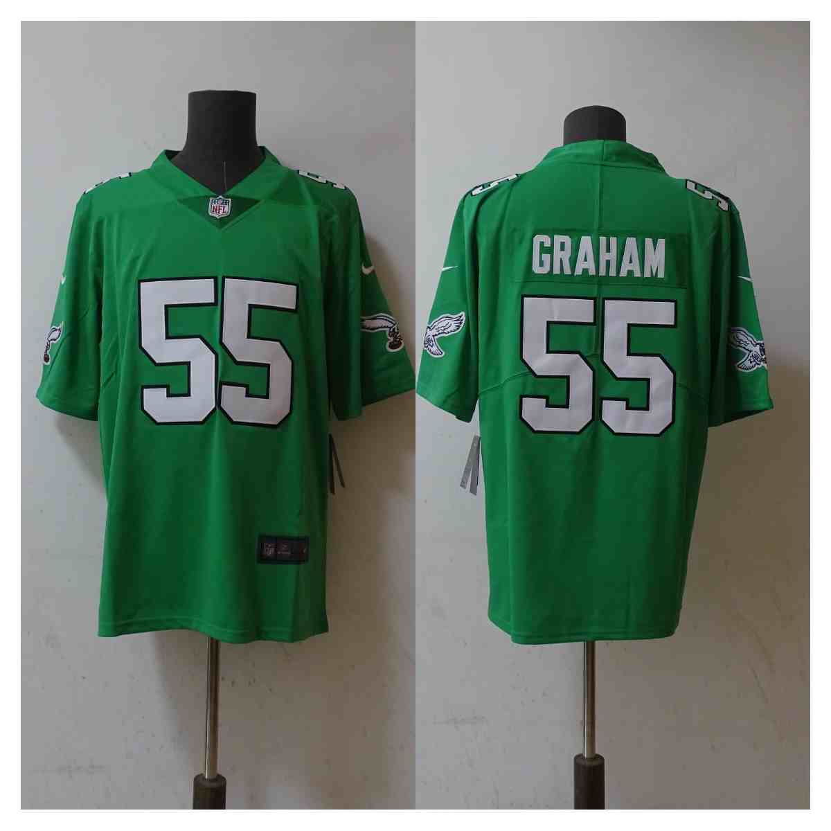 Men's Philadelphia Eagles #55 Brandon Graham Green Vapor Untouchable Limited Stitched Jersey