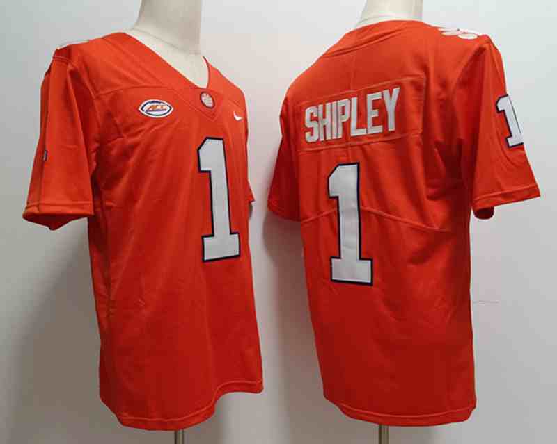 Men’s NCAA Clemson Tigers #1  will shipley   Orange High School College Football Jerseys
