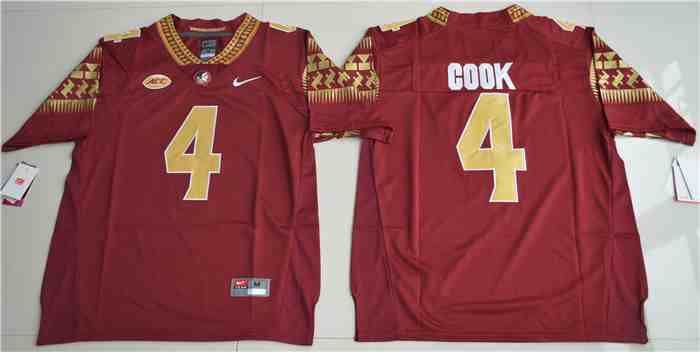 Men's Florida State Seminoles #4 Dalvin Cook Red Colleage NCAA Football Jerseys