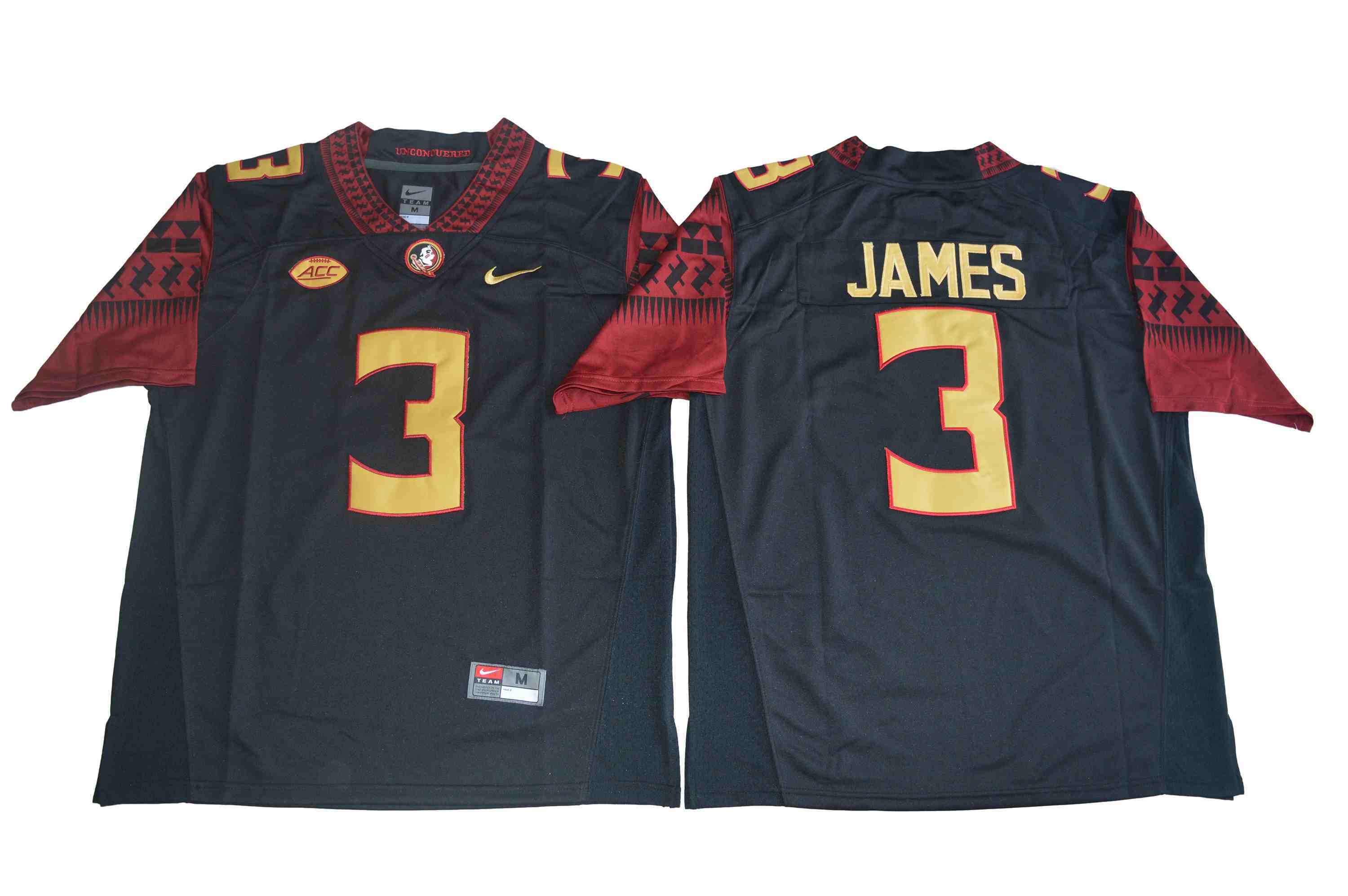 Men's Florida State Seminoles #3 Derwin James Black College Football Stitched Nike NCAA Jersey