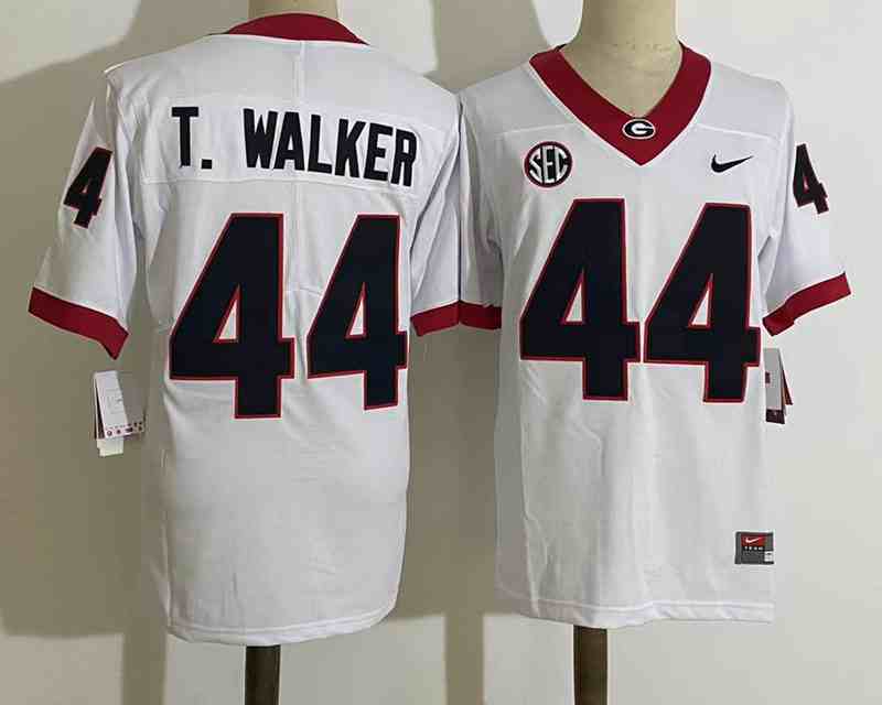 Men’s Georgia Bulldogs #44 Travon Walker white College Football Jersey