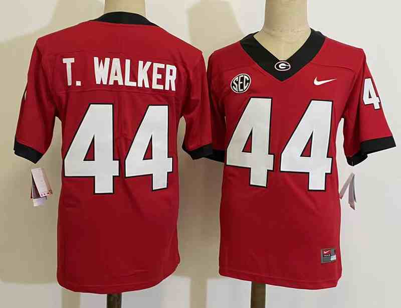Men’s Georgia Bulldogs #44 Travon Walker red College Football Jersey
