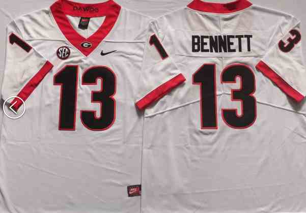Men’s Georgia Bulldogs #13  Stetson Bennett Stetson Bennett Game College Football Jersey