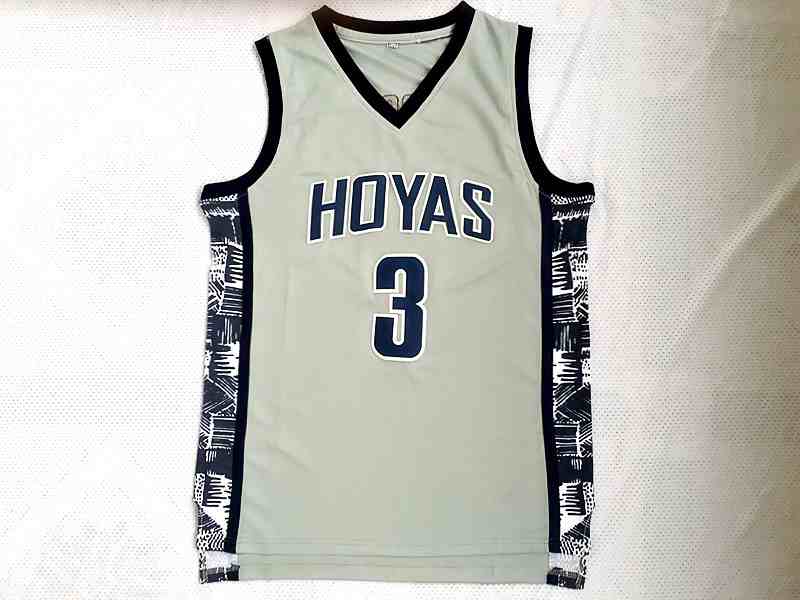 NCAA Georgetown University No.3 Iverson Grey Jersey