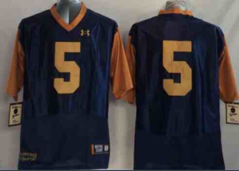 Men's NCAA Norte Dame Fighting Irish blue #5 jersey