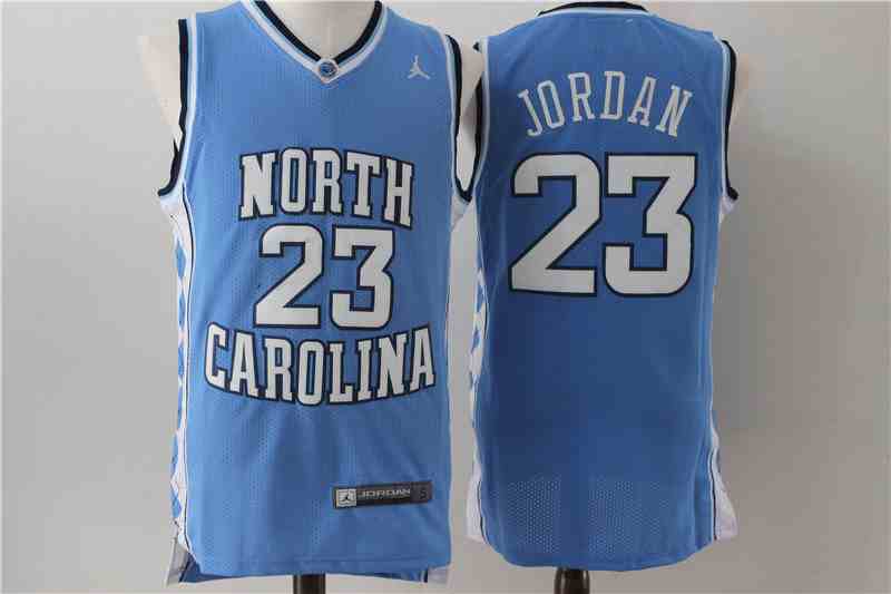 Men's North Carolina Tar Heels  #23 Michael Jordan Blue Mesh College Basketball Jersey