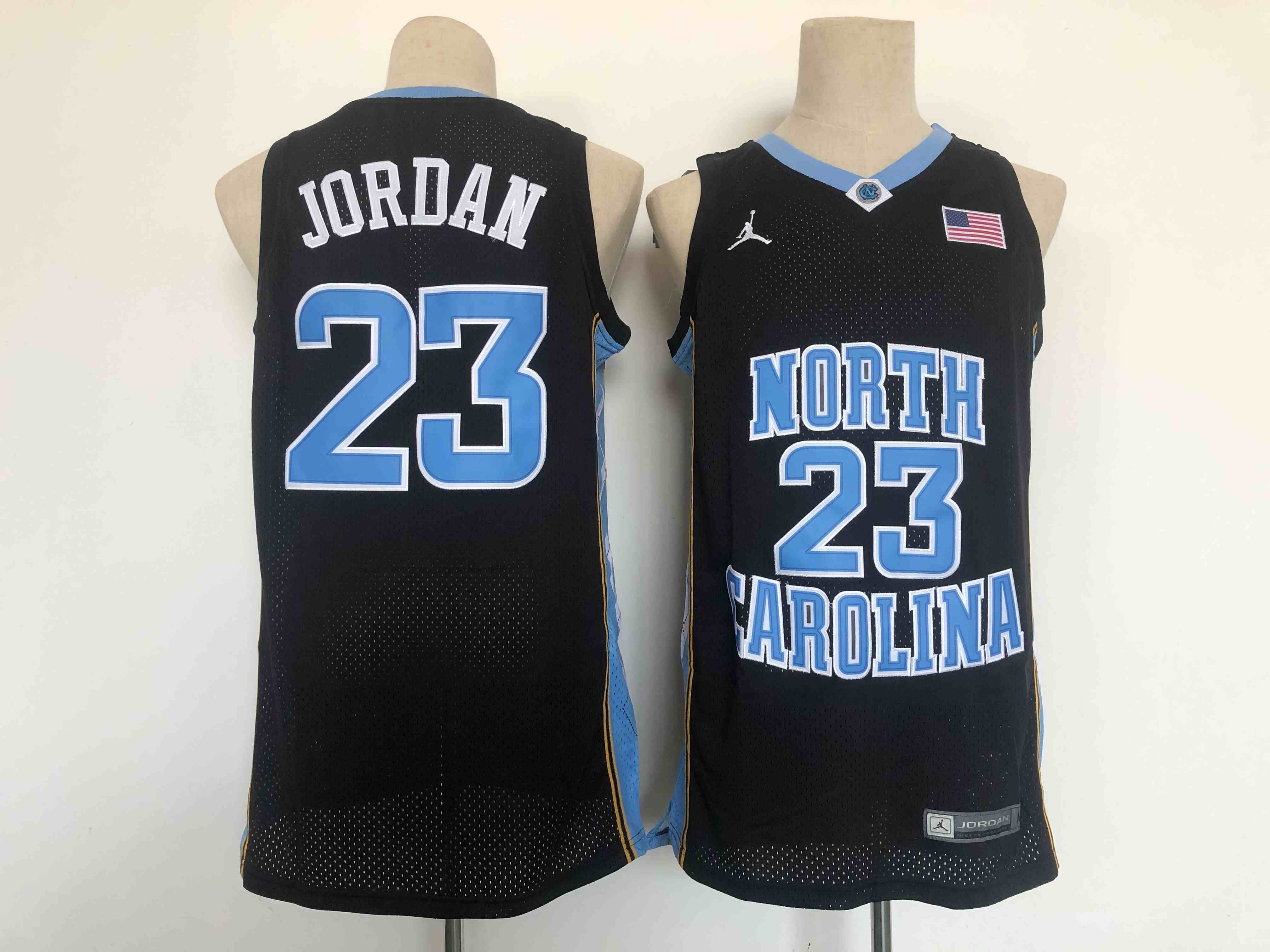 Men's North Carolina Tar Heels  #23 Michael Jordan black Mesh College Basketball Jersey
