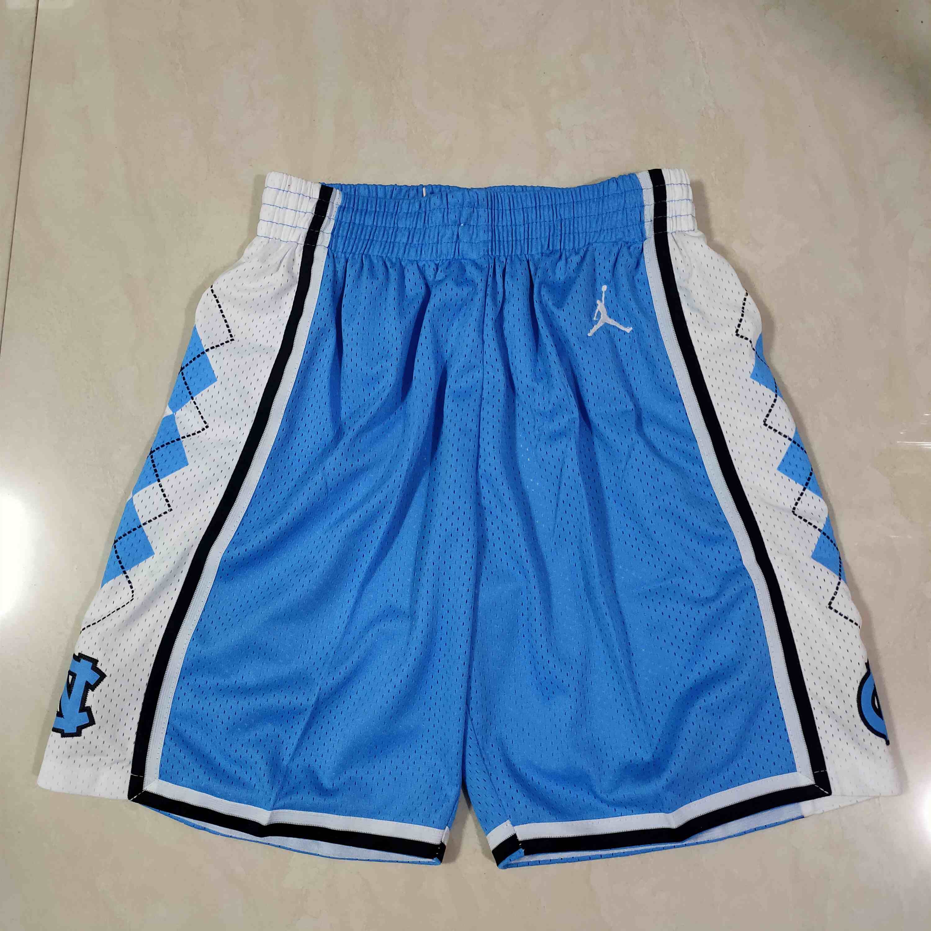 Men's North Carolina Blue White Shorts-1