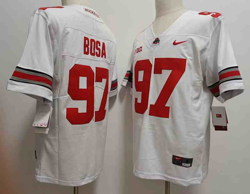 Mens NCAA Ohio State Buckeyes  97 Joey Bosa  WHITE College Football Jersey