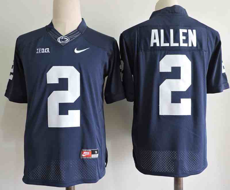 Men's NCAA Penn State Nittany Lions #2 Marcus Allen Football Jersey Navy