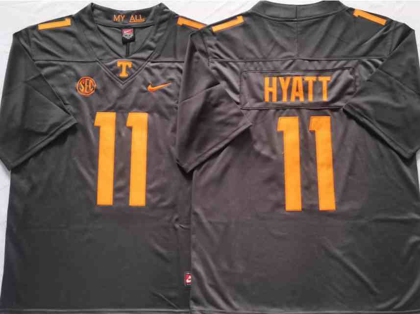 Tennessee Volunteers GRAY #11 HYATT College Football Jersey