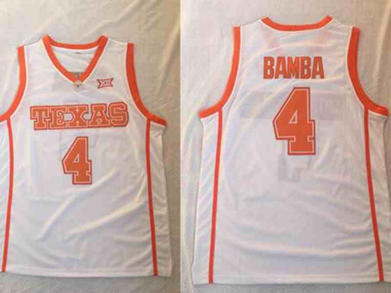 Mens Ncaa Nba Texas Longhorns #4 Bamba White Jersey