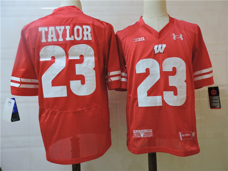 Wisconsin Badgers 23 Jonathan Taylor Red College Football Jersey