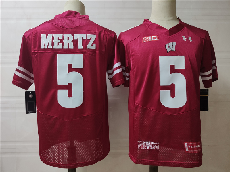 Wisconsin Badgers  5  MERTZ RED College Football Jersey