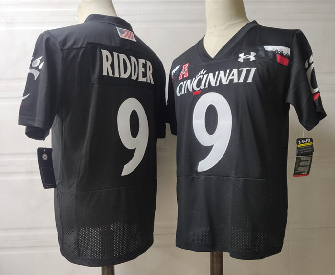 Men's Cincinnati Bearcats Desmond Ridder #9 Alumni Black NCAA Jersey