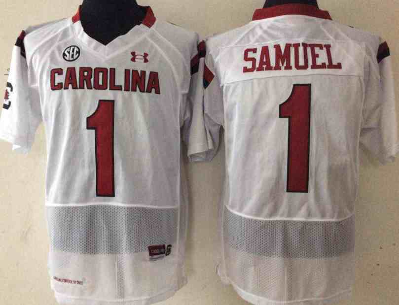 South Carolina Gamecock White #1 SAMUEL