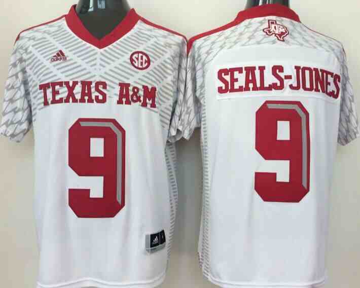 Texas A&M Aggies 9 Ricky Seals-Jones White College Jersey