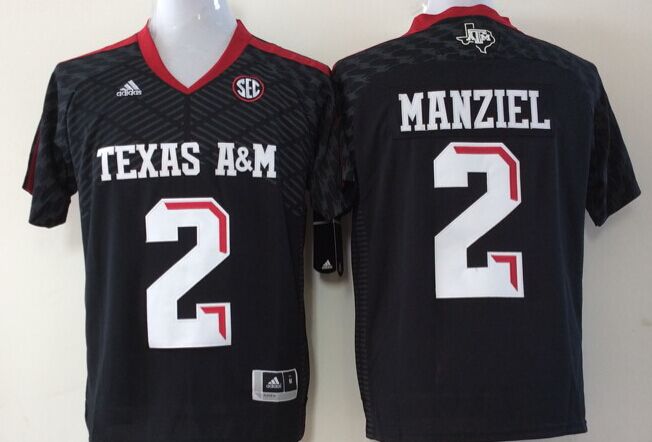 Texas A&M Aggies 2 Johnny Manziel Black College Football Jersey