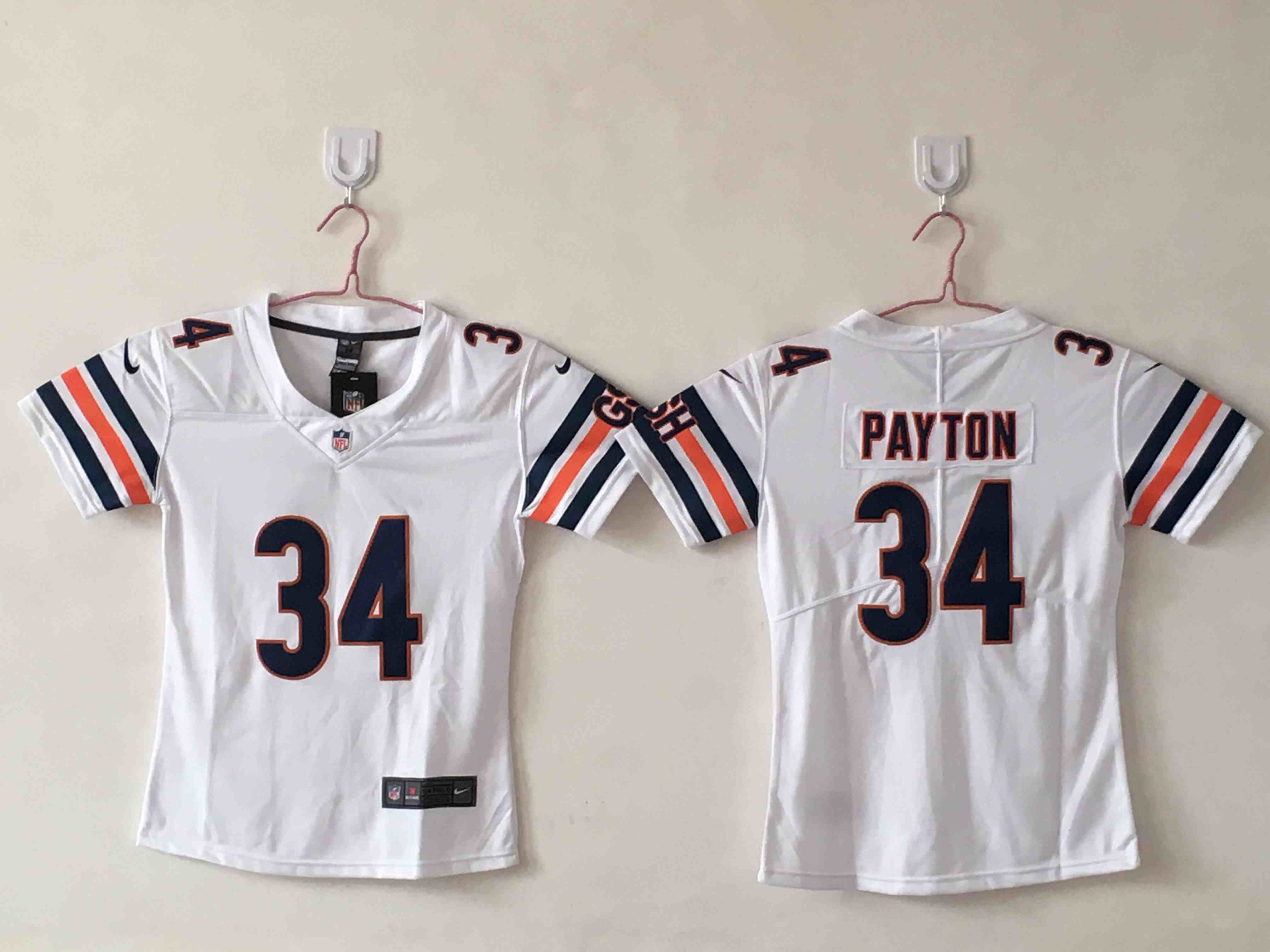 Women's  Chicago Bears #34 Walter Payton White  Limited  Jersey