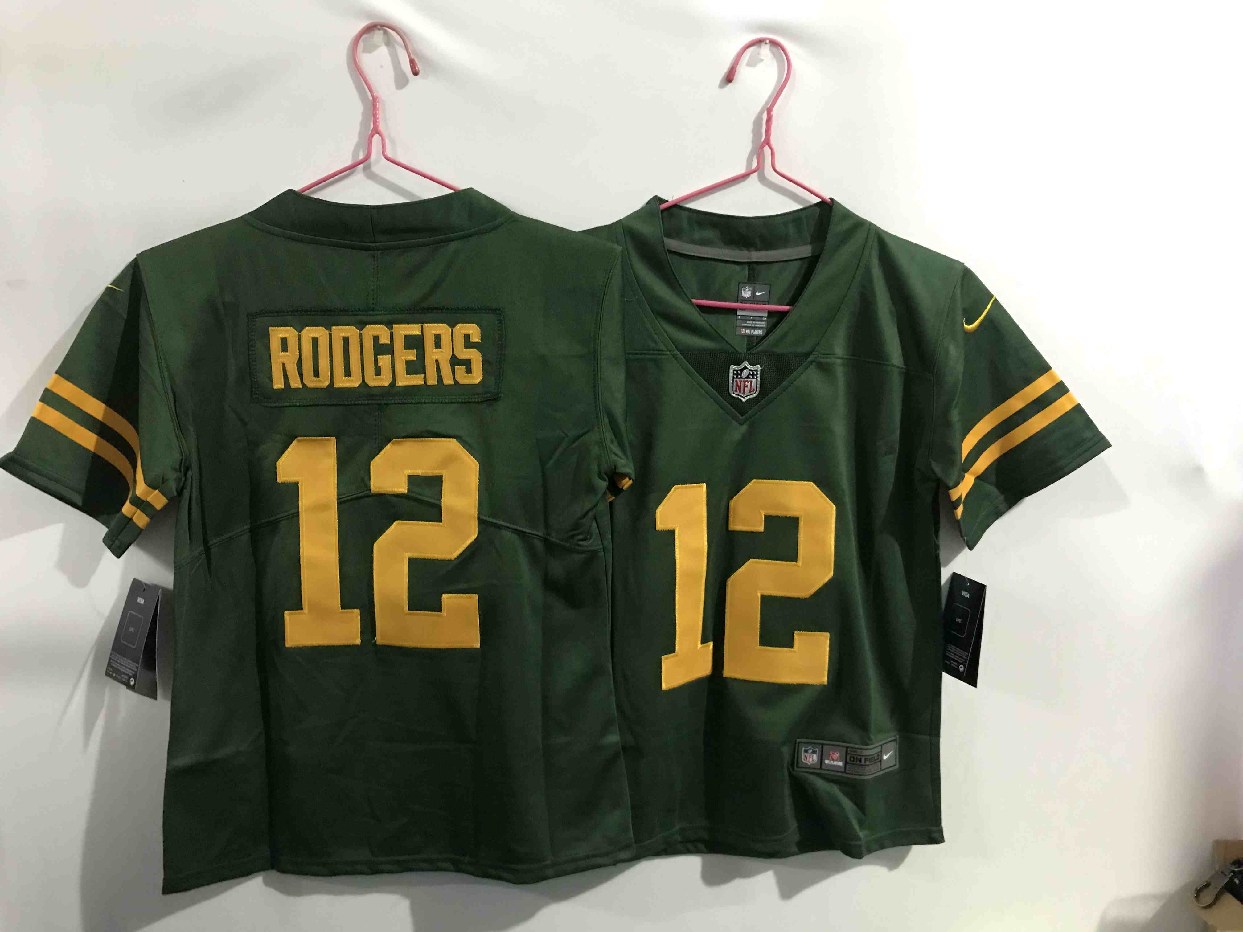 Women's Green Bay Packers #12 Aaron Rodgers Green Limited Jersey