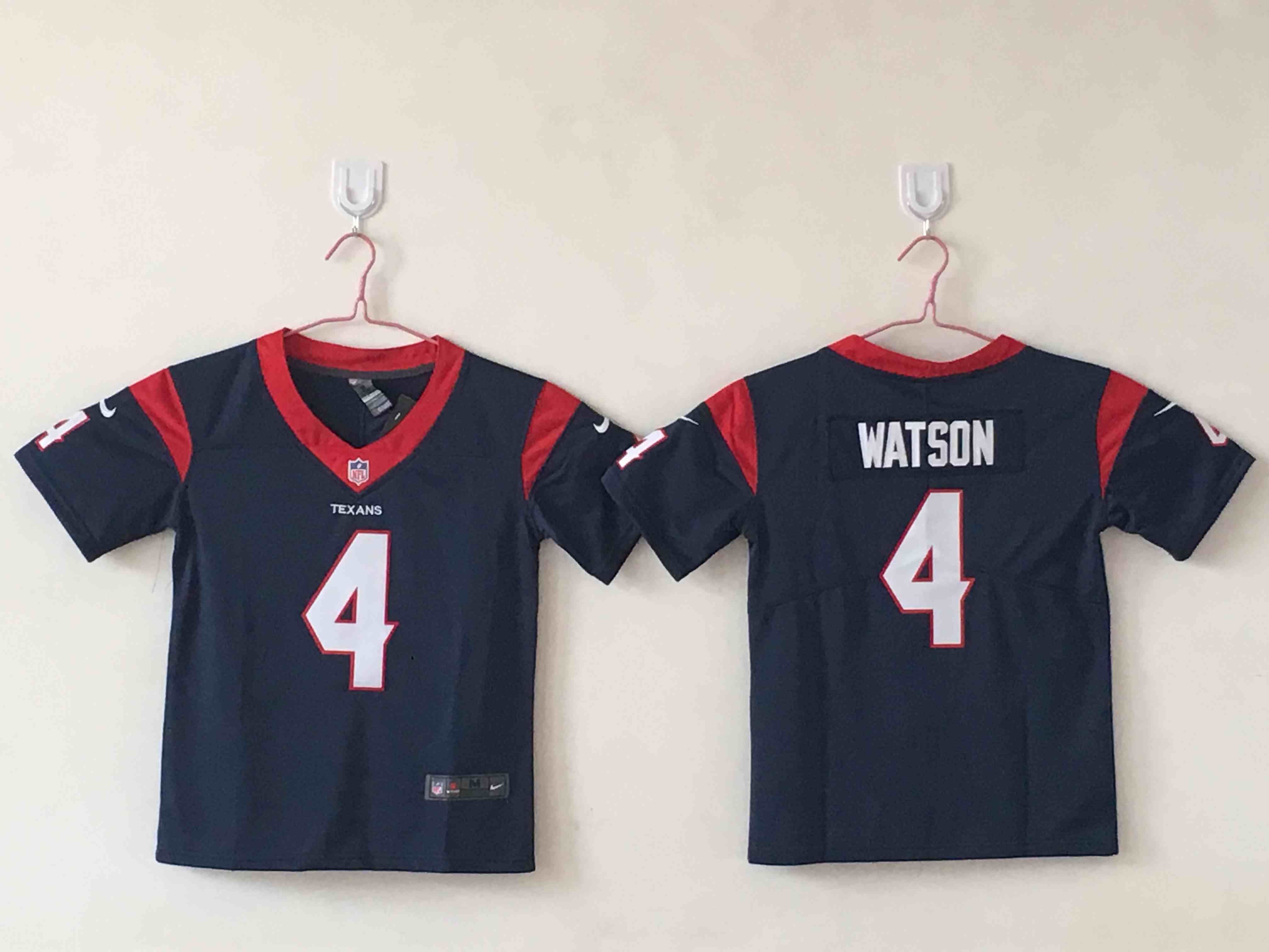 Youth Houston Texans #4 Deshaun Watson Blue Limited Jersey