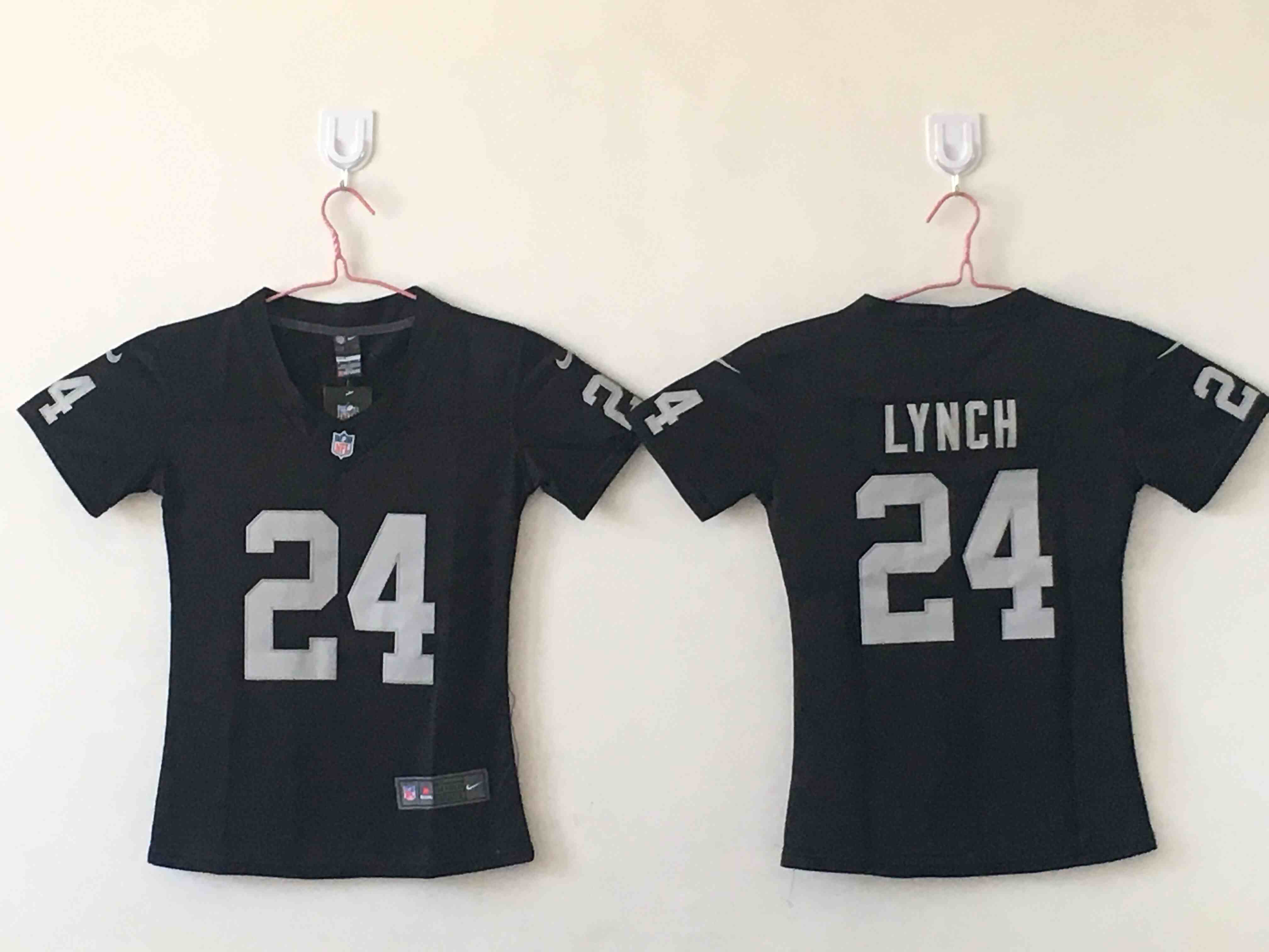 Women's  Las Vegas Raiders #24 Marshawn Lynch Black Limited Jersey