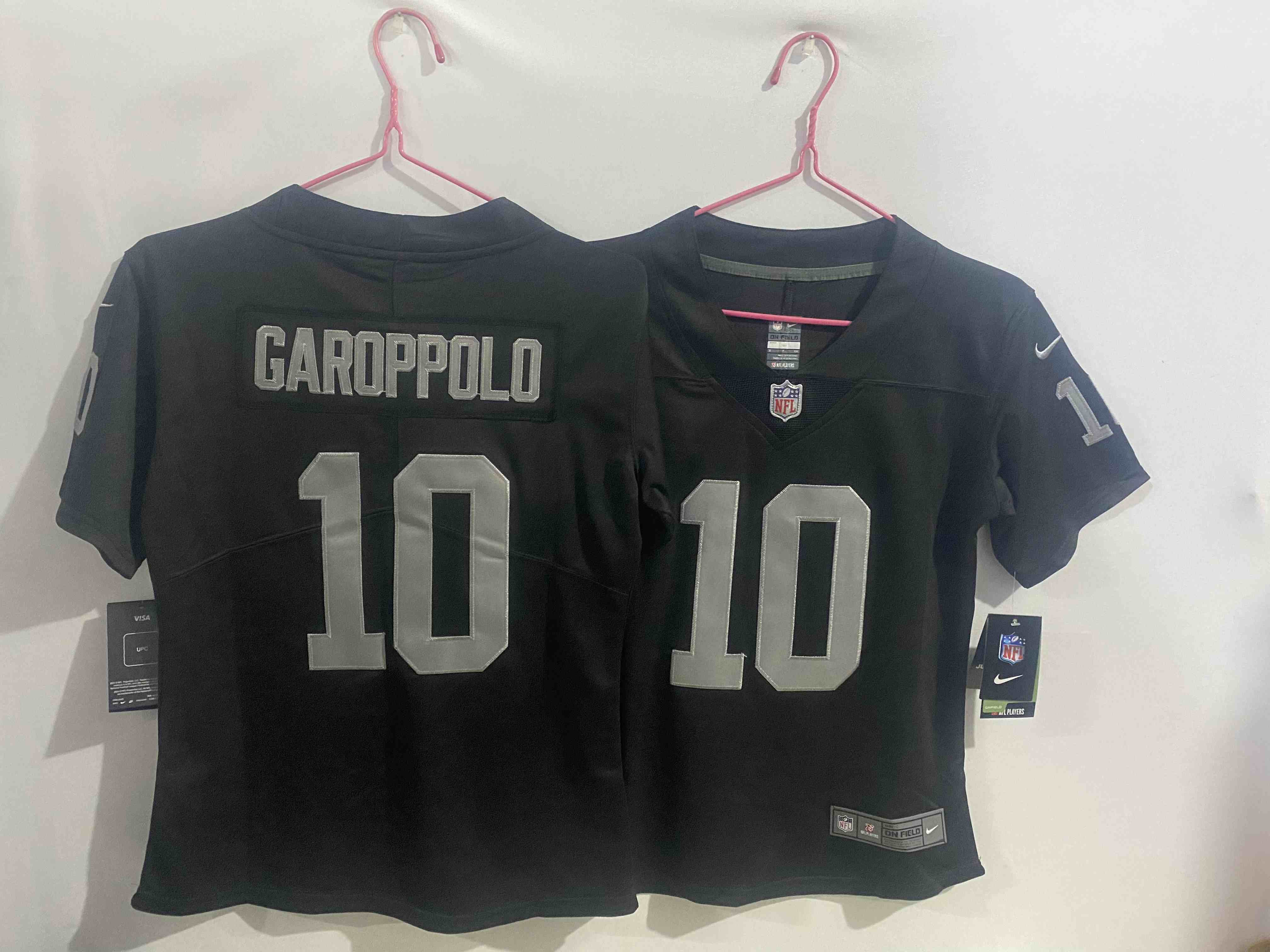 Women's  Las Vegas Raiders #10 Jimmy Garoppolo Black Vapor Untouchable Limited Stitched Football Jersey